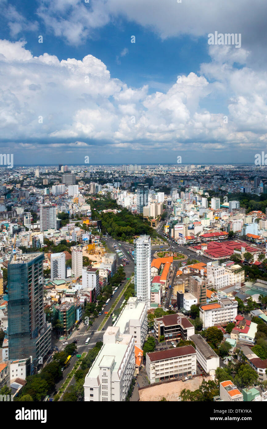 Luftaufnahme von Ho-Chi-Minh-Stadt, Vietnam Stockfoto