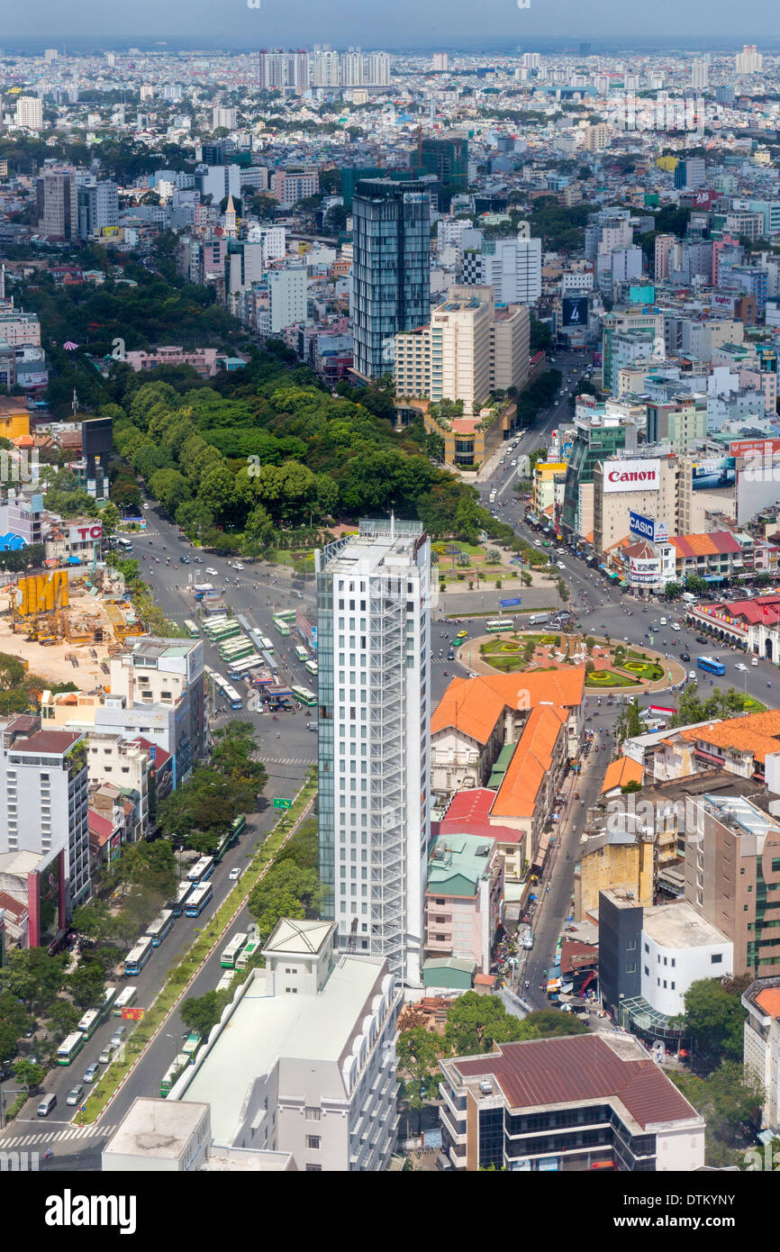 Luftaufnahme, Ho-Chi-Minh-Stadt, Vietnam Stockfoto