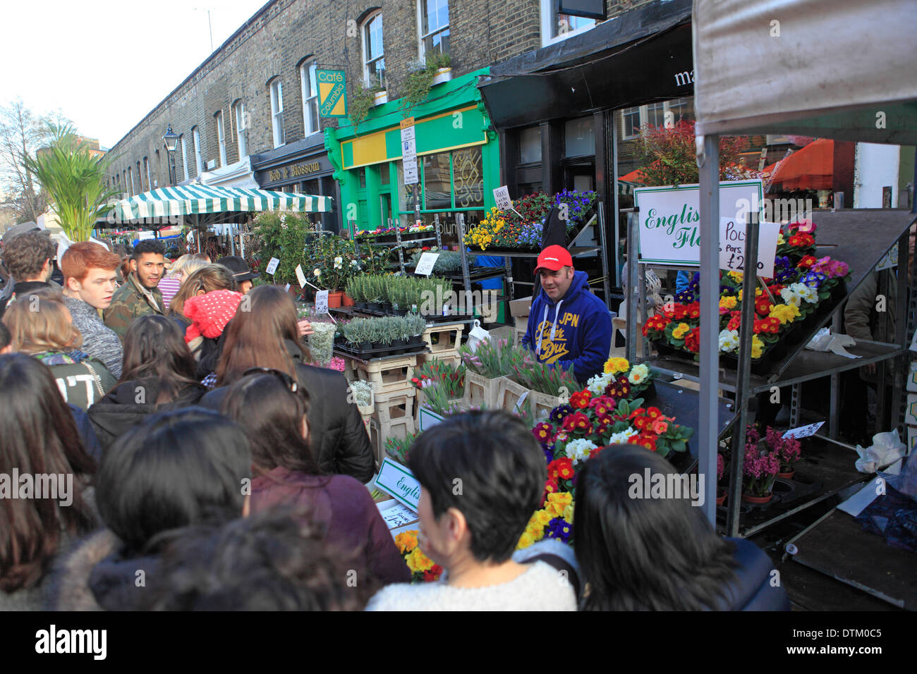 Vereinigtes Königreich Ostlondon Columbia Road Sonntag Blumenmarkt Stockfoto