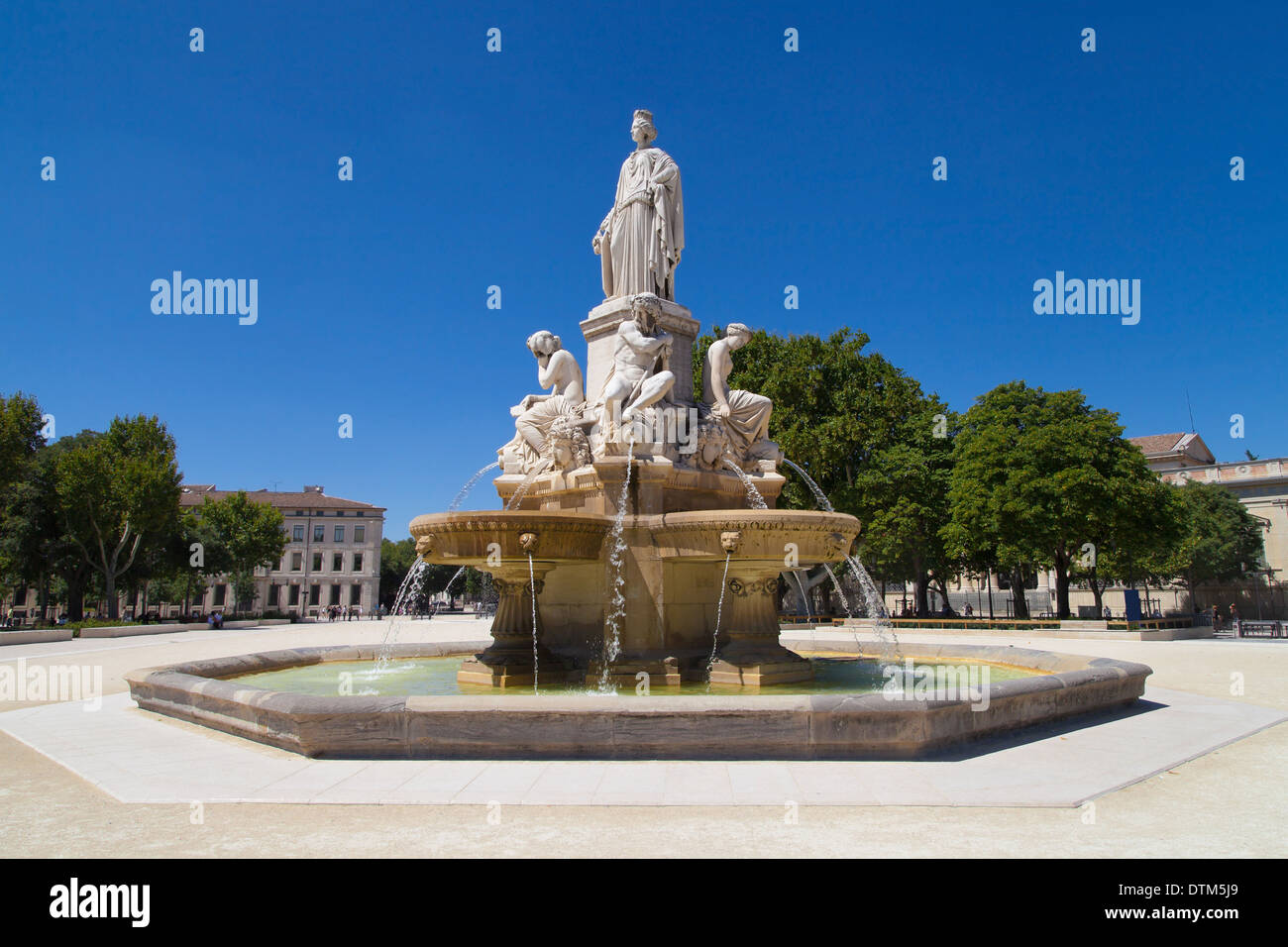 Esplanade Charles de Gaulle in Nimes, Frankreich. Stockfoto