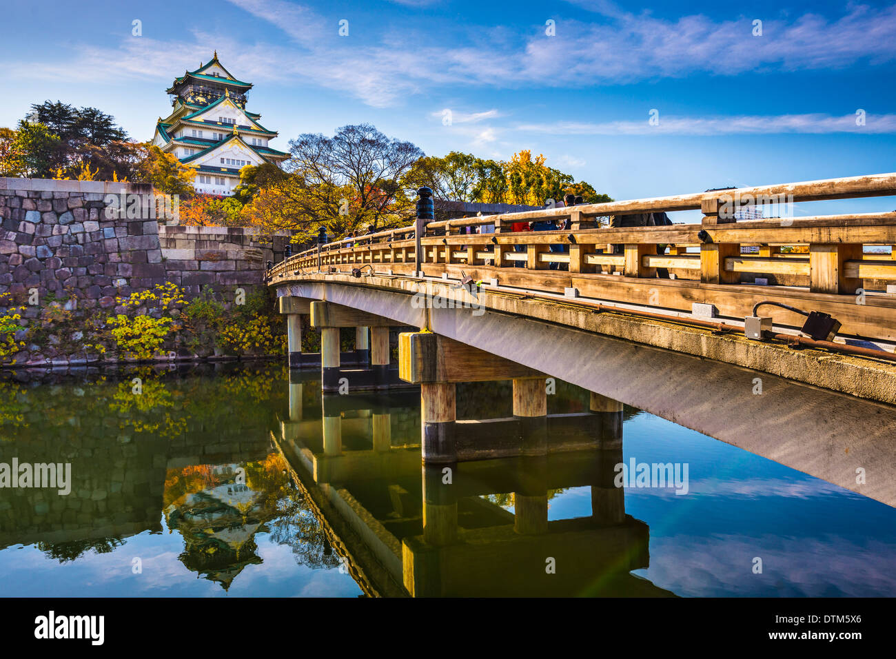 Burg von Osaka in Japan. Stockfoto