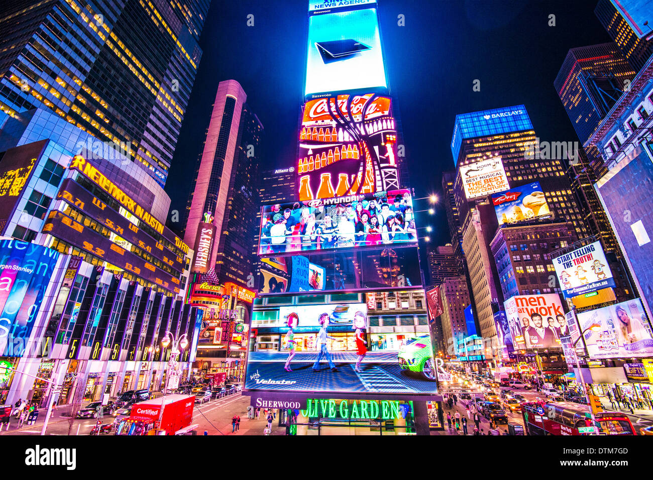 Time square new york city new york nacht Fotos und Bildmaterial in