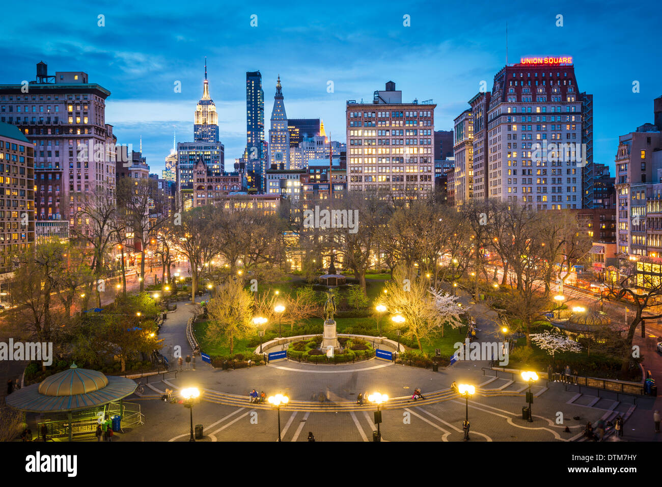 New York City am Union Square in Manhattan. Stockfoto