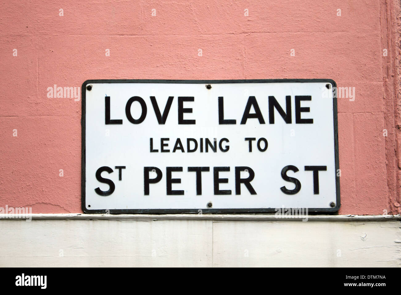 Liebe Lane in der historischen Stadt Sandwich, Kent, England, UK. Stockfoto