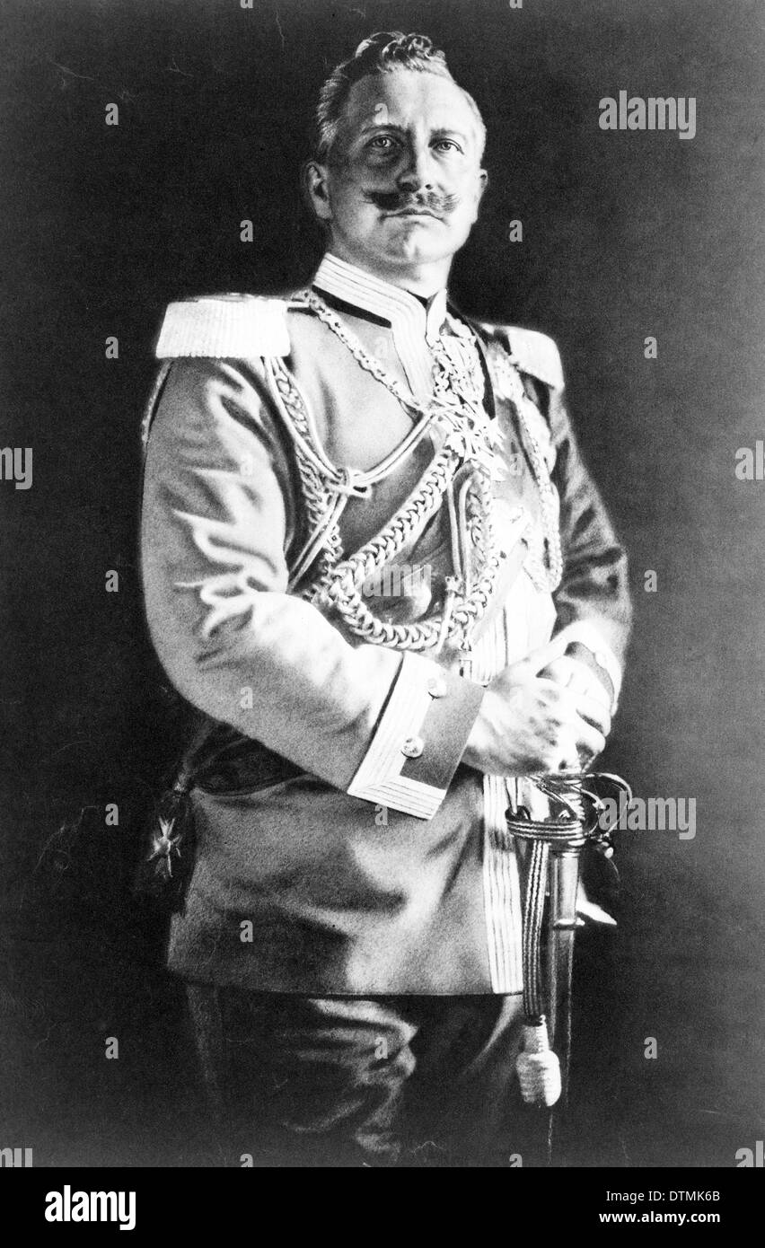 Wilhelm II oder William II war der letzte deutsche Kaiser, Kaiser und König von Preußen Stockfoto
