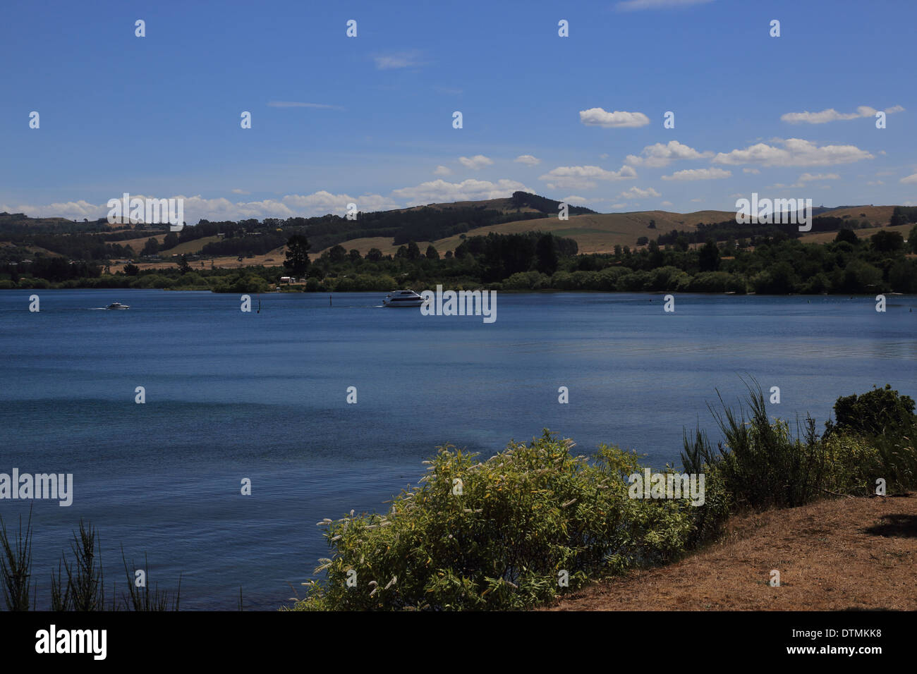 Ansicht des großen Lake Taupo, Nordinsel, Neuseeland Stockfoto
