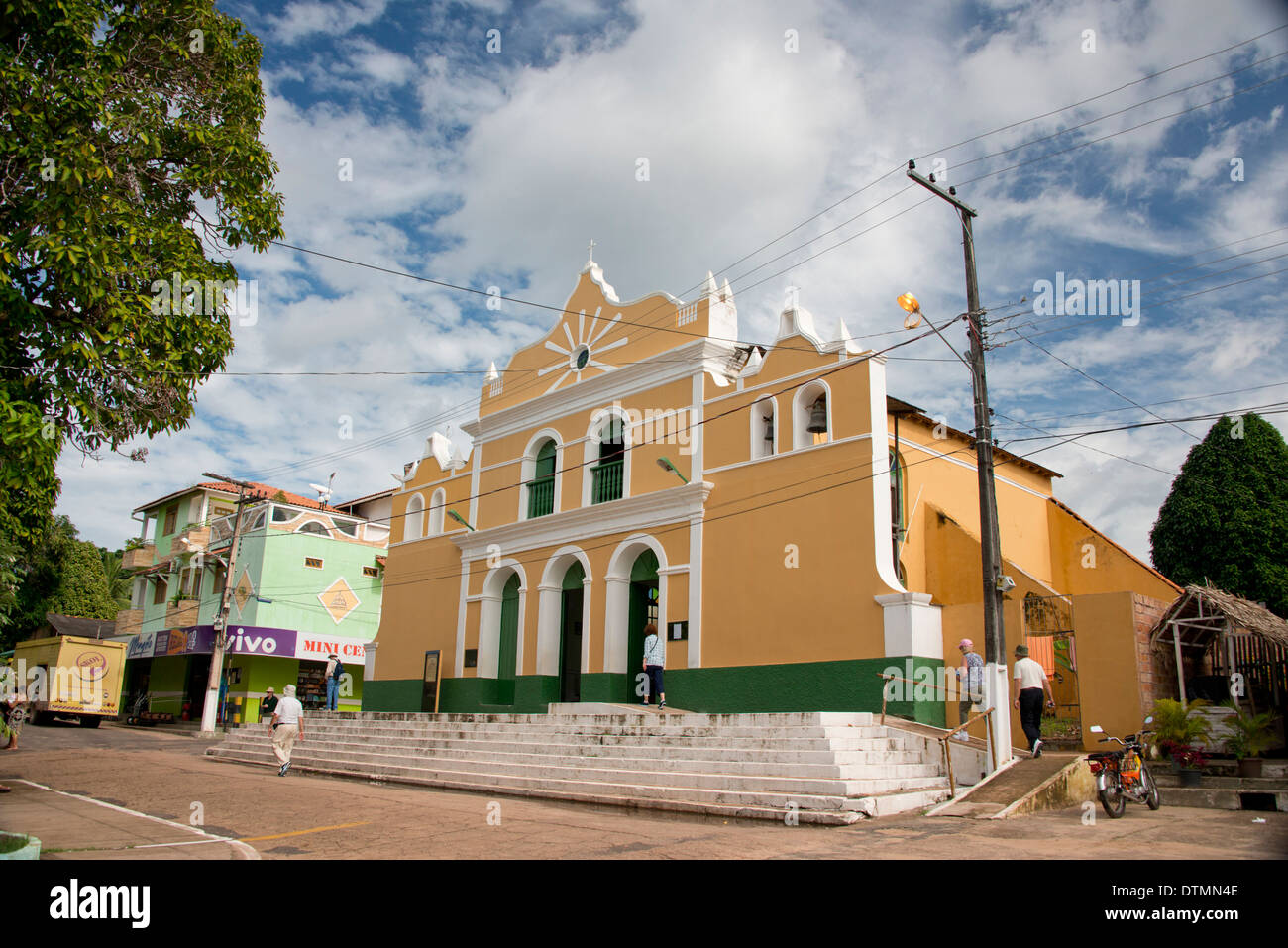 Brasilien, Amazonas, Alter Do Chao. Die Innenstadt von Kirche. Stockfoto