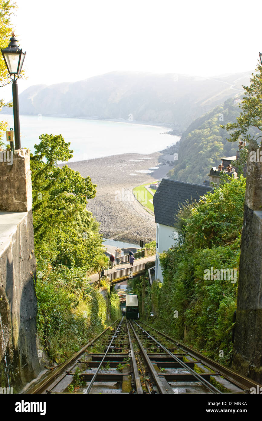 Lynton und Lynmouth Klippe Gleis Stockfoto