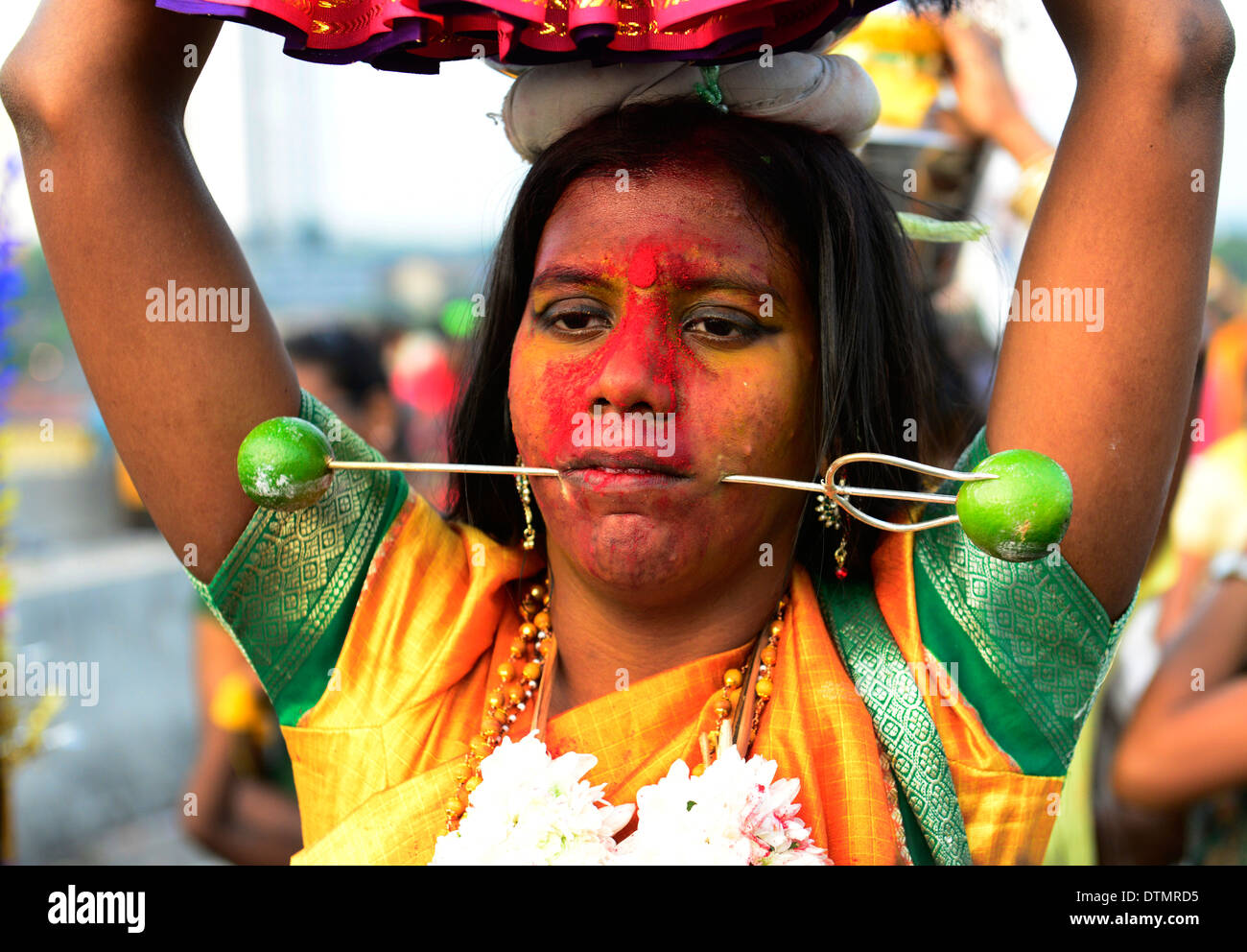 Szenen von die bizarre und einzigartige Thaipusam Festival. Stockfoto