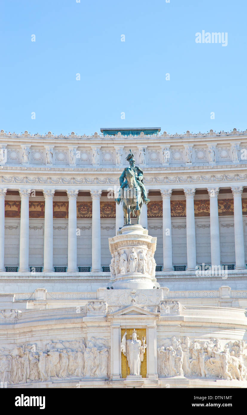 Detail der Statue am Piazza Venezia, Rom, Italien Stockfoto