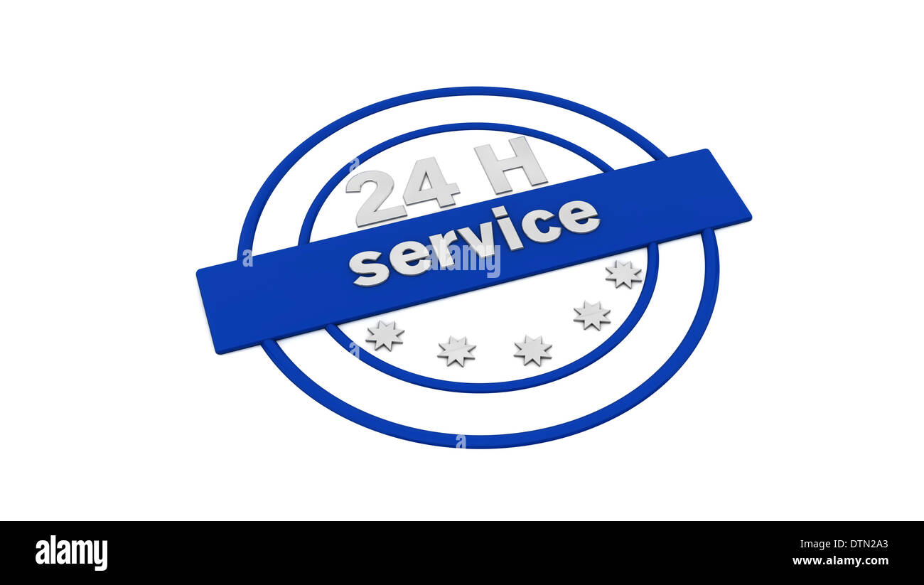 3D Symbol 24h servicce Stockfoto