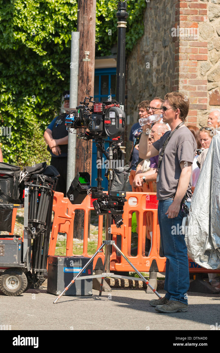 Monuments Men set, 2014 mit George Clooney. Roggen, East Sussex. Stockfoto