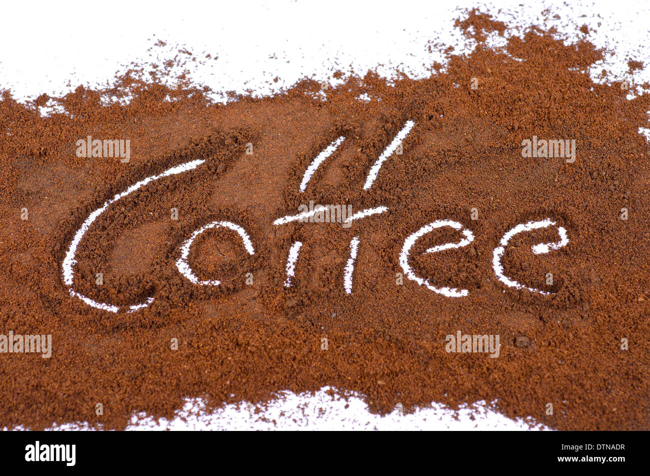 gemahlenen Kaffee Zeichen Stockfoto