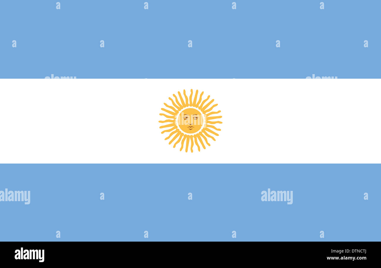 Argentinien-Flagge Stockfoto