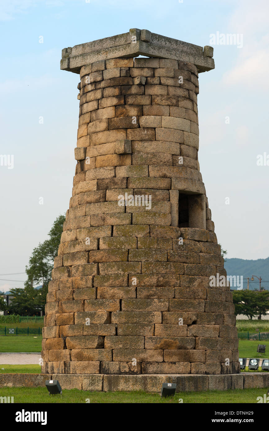 Chomsong Dae erste astronomische Observatorium in Asien Kyongju Südkorea Stockfoto