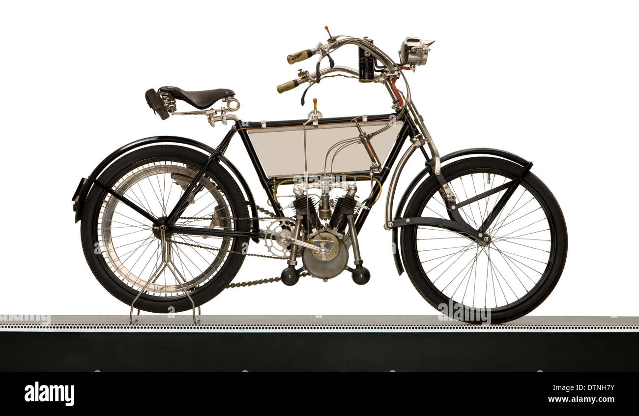 1905 Peugeot MTT2 V-Twin Motorrad Stockfoto