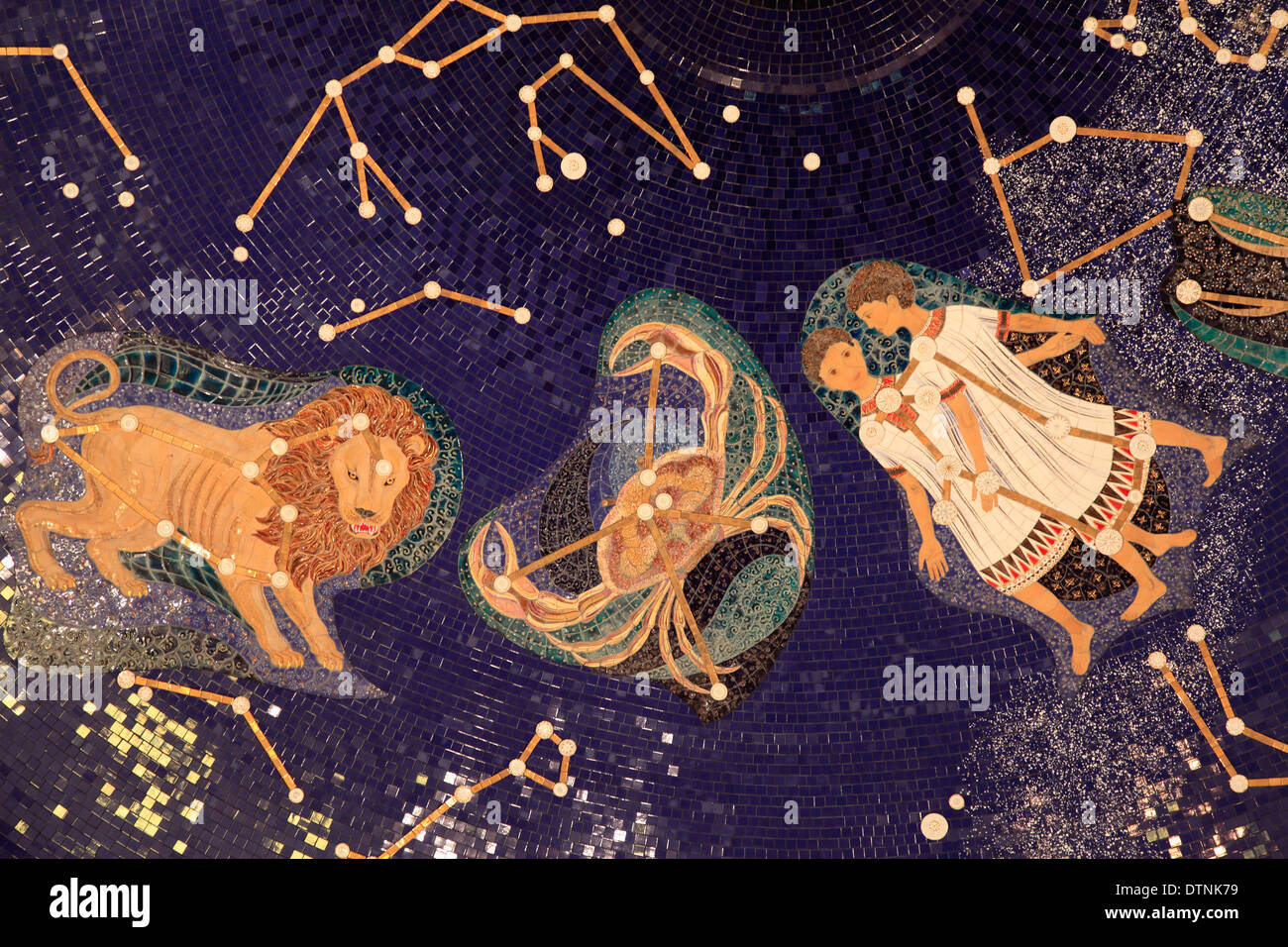 Vereinigte Arabische Emirate, Sharjah, Museum der islamischen Zivilisation, Tierkreis, Astrologie Zeichen, Mosaik, Stockfoto