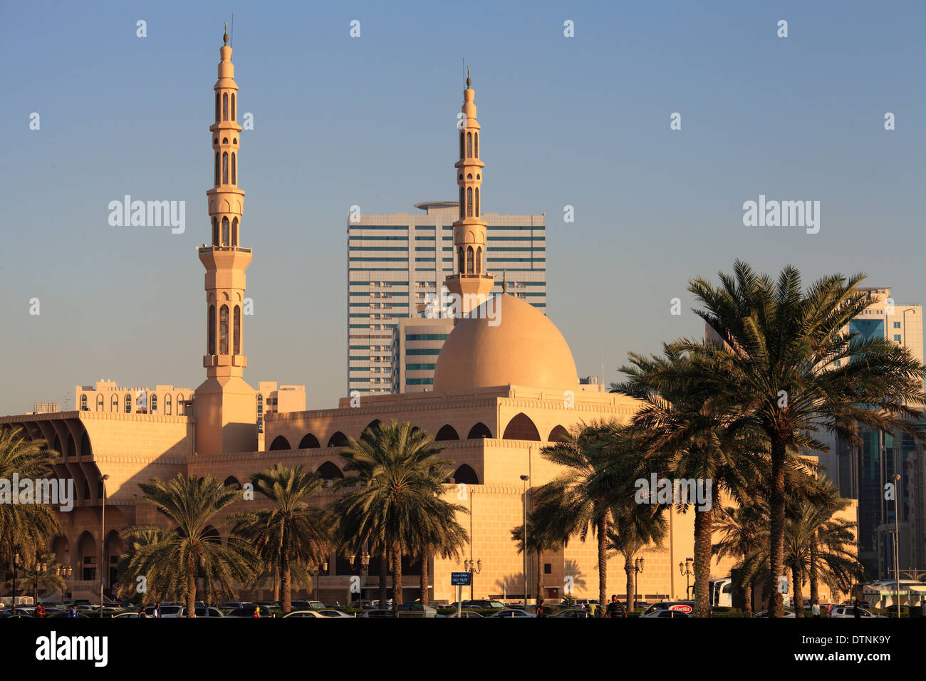 Vereinigte Arabische Emirate, Sharjah, König-Faisal-Moschee, Stockfoto