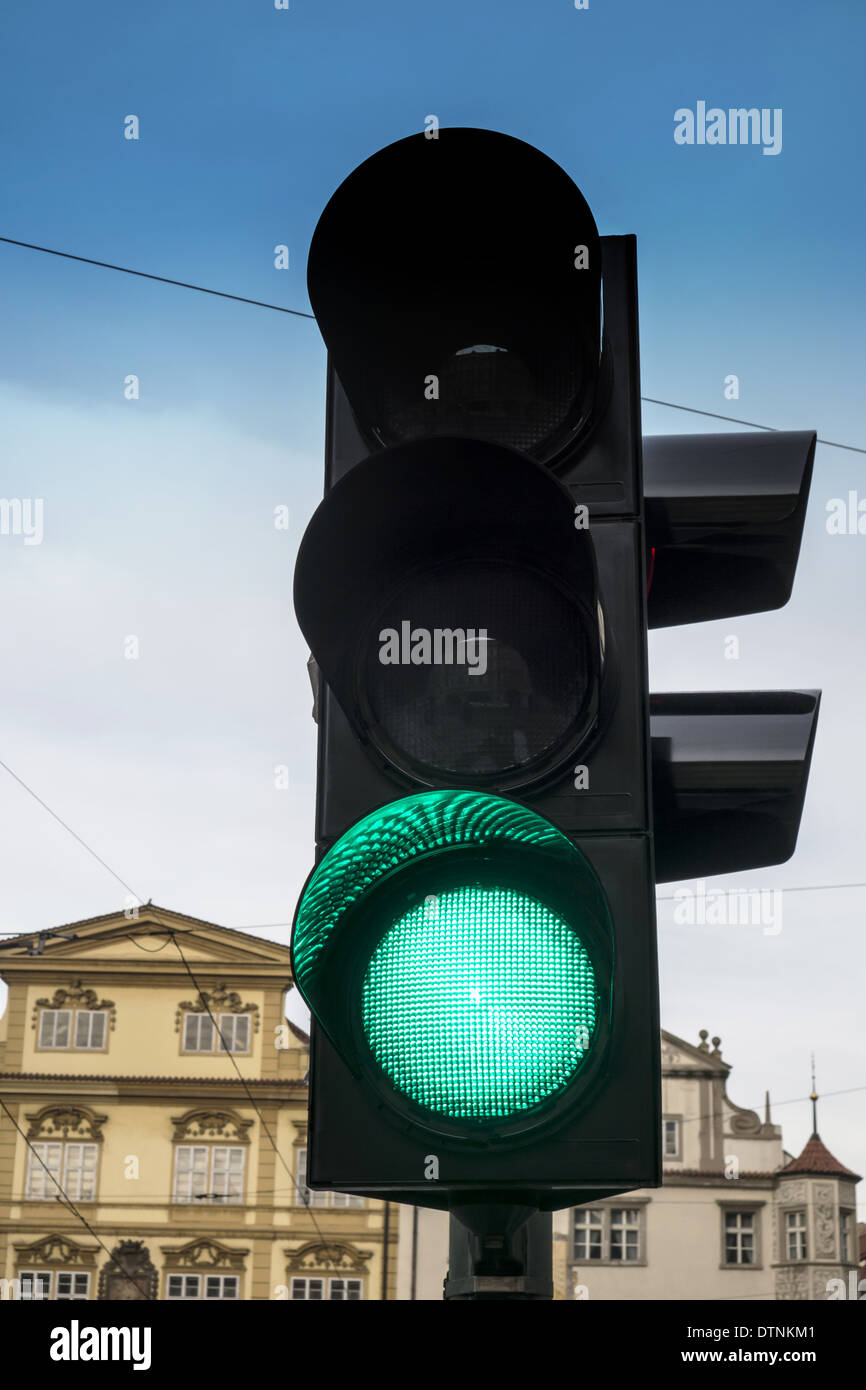 Grüne Ampel Stockfoto