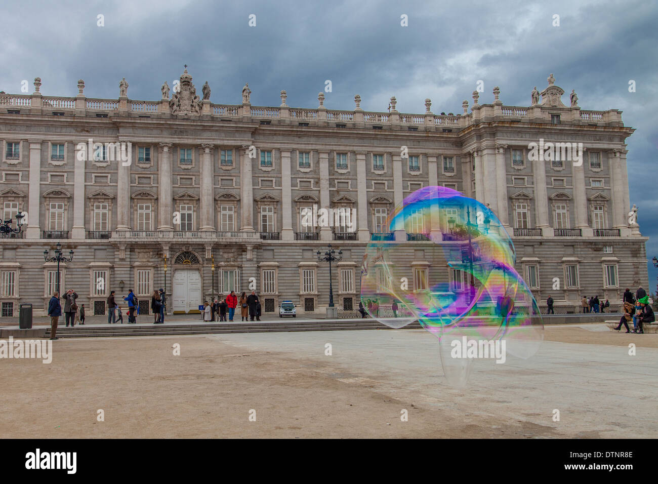 Blase-Seife-Skulptur im königlichen Palast in Madrid Stockfoto