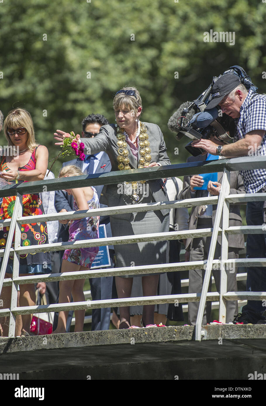 Christchurch, Neuseeland. 22. Februar 2014. Trauerfeier in den Städten Botanic Gardens markiert den 3. Jahrestag des Erdbebens 2011, die Christchurch dezimiert und hat 185 Menschen das Leben gekostet. Bildnachweis: ZUMA Press, Inc./Alamy Live-Nachrichten Stockfoto