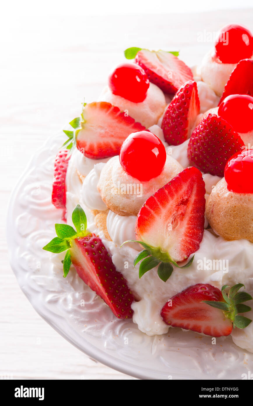 Baiser-basierte dessert Stockfoto