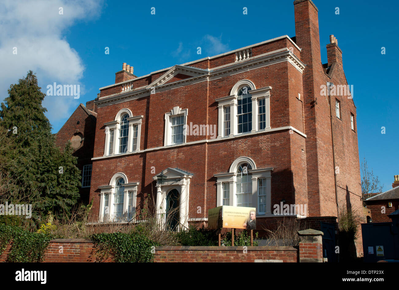 Erasmus Darwin House, Lichfield, Staffordshire, England, UK Stockfoto