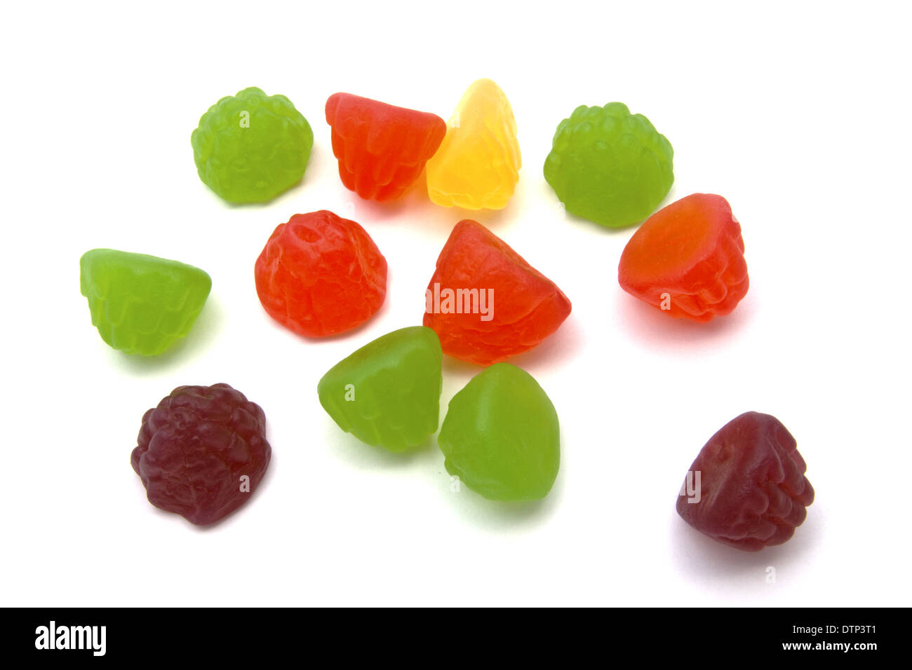 Bunte Früchte Bonbons Stockfoto