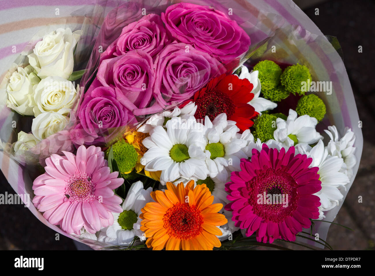Blumenstrauß. Marktstand. Salisbury England Stockfoto