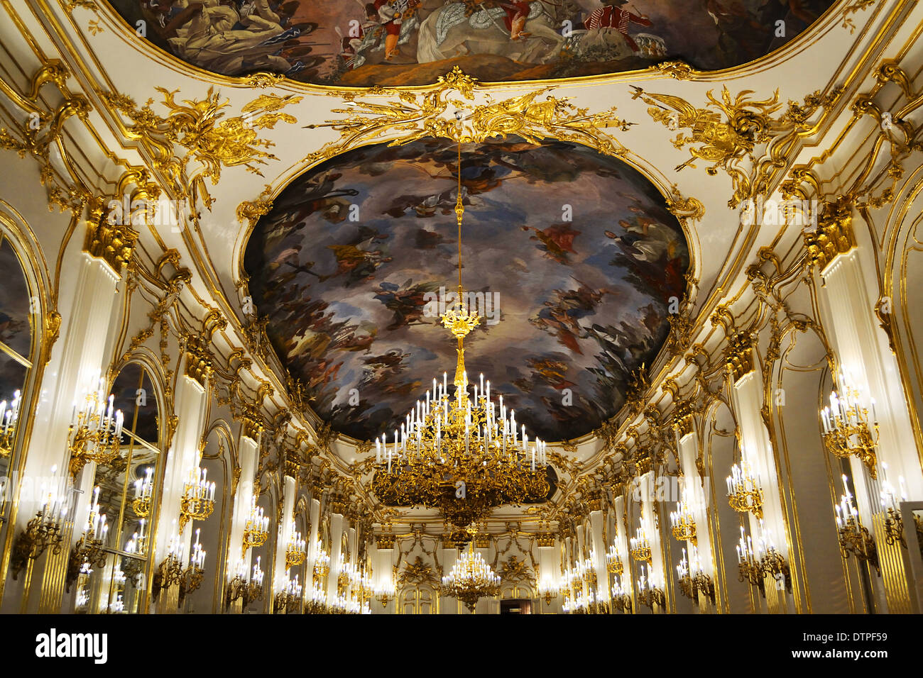 Im Schloss Schönbrunn Stockfoto