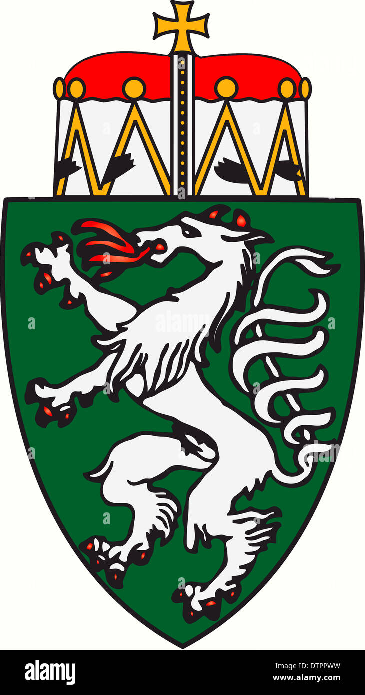 Wappen des österreichischen Bundeslandes Steiermark. Stockfoto