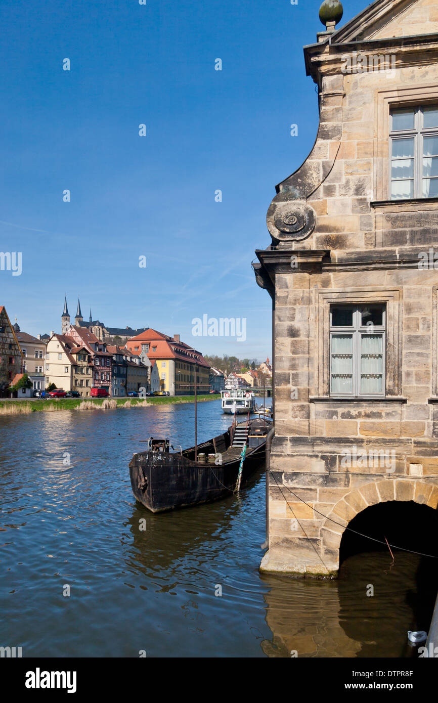 Fluss Regnitz, Bamberg, Deutschland Stockfoto