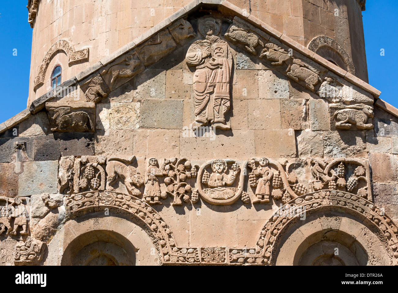 Die Kathedrale-Kirche des Heiligen Kreuzes (915-921), Akhdamar Islamd, Van Region, Türkei Stockfoto