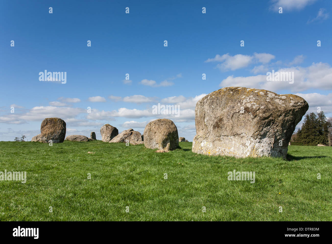 Lange Meg und ihre Töchter, Druid Circle, Cumbria, England Stockfoto