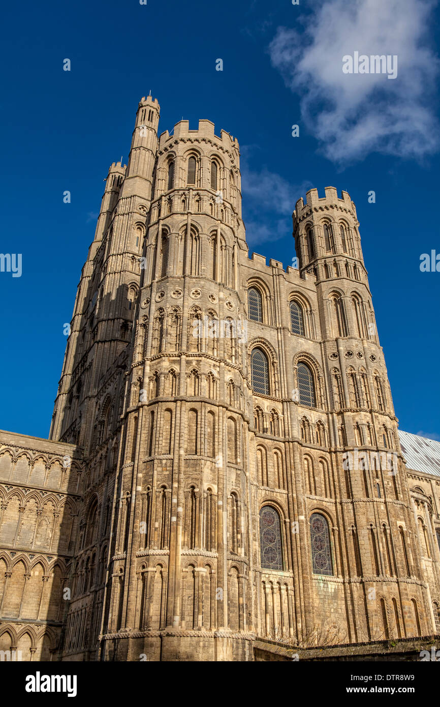Ely Kathedrale Westturm, Ely, Cambridgeshire, England Stockfoto