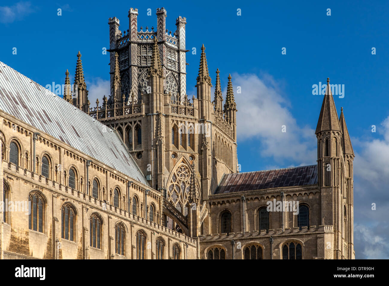Ely Kathedrale Mittelschiff, Achteck und südlichen Querschiff, Ely, Cambridgeshire, England-2 Stockfoto