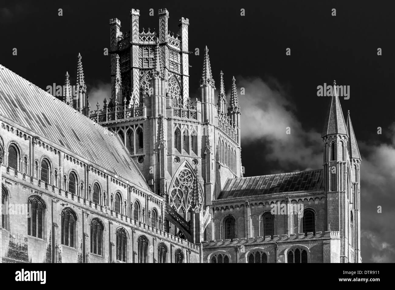 Ely Kathedrale Mittelschiff, Achteck und südlichen Querschiff, Ely, Cambridgeshire, England Stockfoto