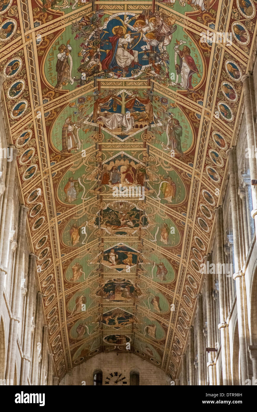 Ely Kathedrale Kirchenschiff, Ely, Cambridgeshire, England Stockfoto