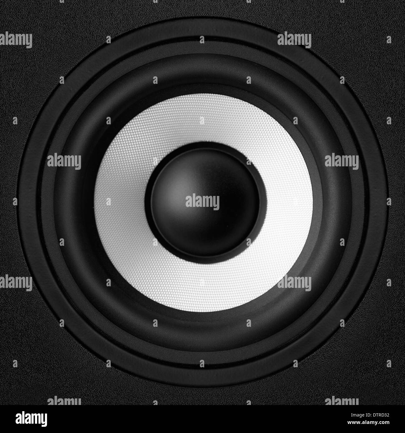 Schwarzen & weiße Lautsprecher Stockfoto