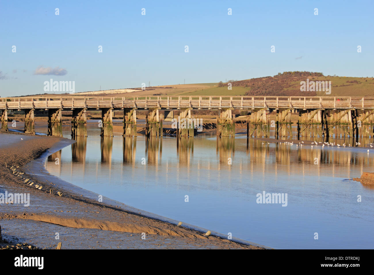 Arun Flussbrücke West Sussex, England, UK. Stockfoto