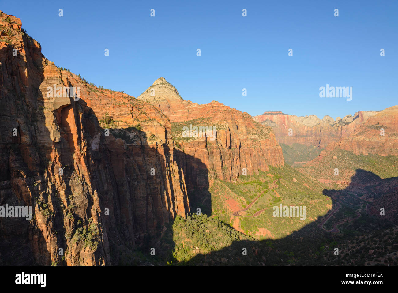 Aussicht vom Canyon Overlook Trail, Zion Nationalpark, Utah, USA Stockfoto