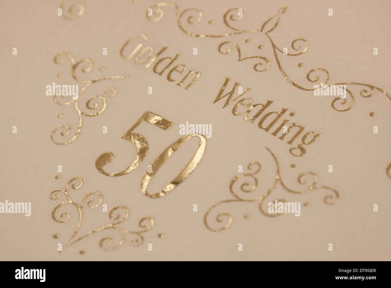 Goldene Hochzeit-Jahr-Feier Stockfoto