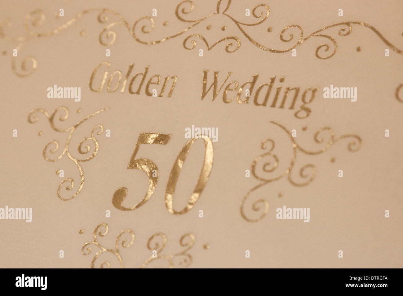 Goldene Hochzeit-Jahr-Feier Stockfoto