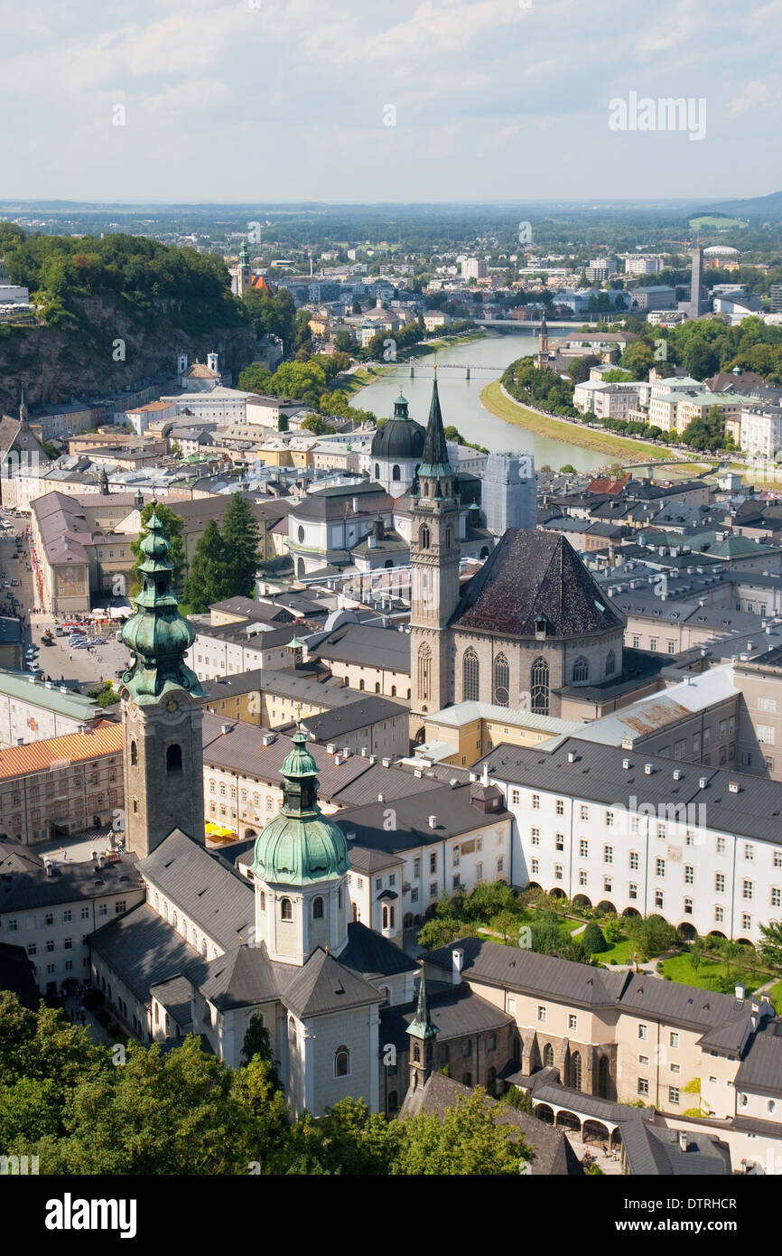 Salzburger Altstadt (alte Stadt) in Österreich. Stockfoto