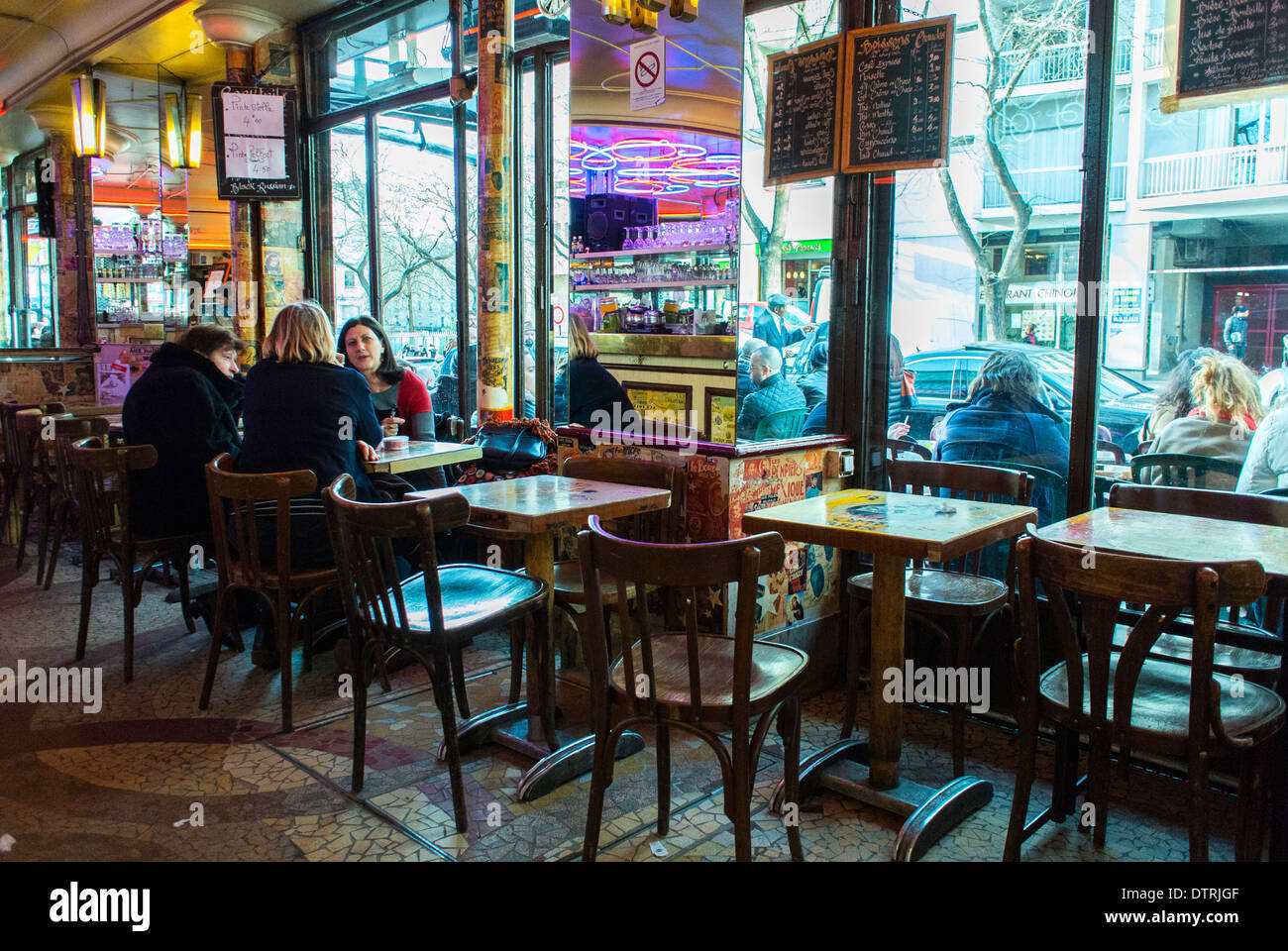 Paris Cafe Frankreich Menschen In Vintage Franzosischen