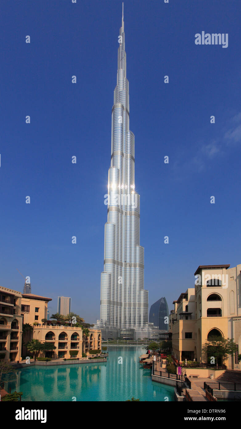 Vereinigte Arabische Emirate, Dubai, Burj Khalifa, dem weltweit höchsten Gebäude, Stockfoto