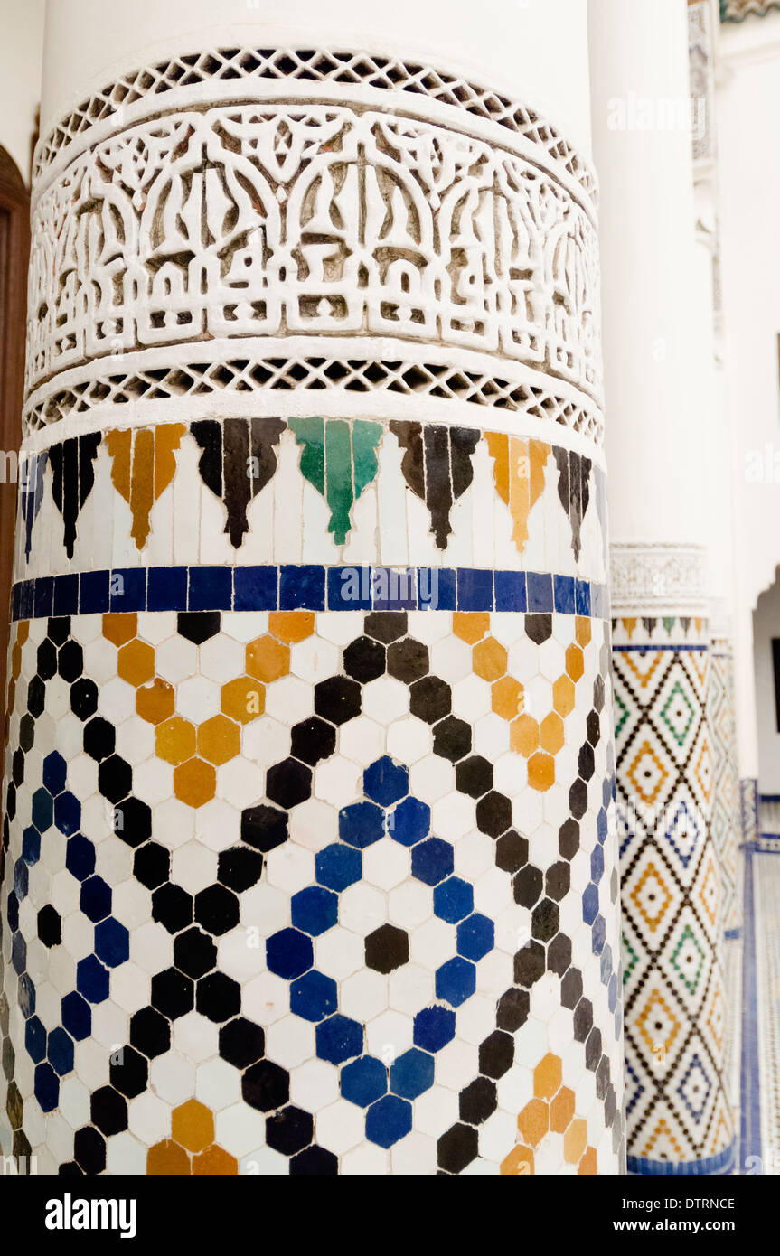 Innere des Marrakesch-Museum (Musée de Marrakech) in Marrakesch, Marokko. Stockfoto