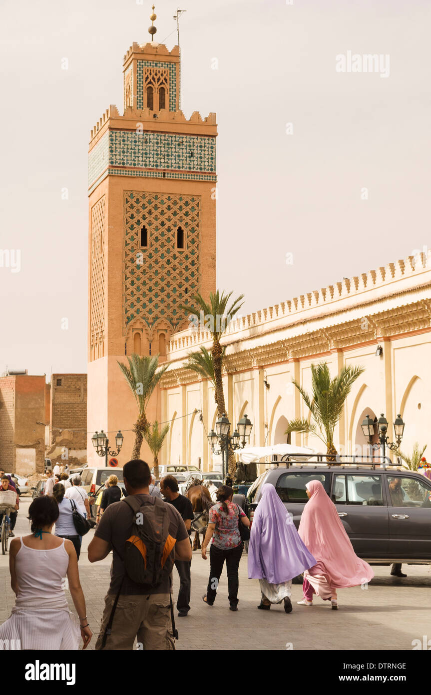 Molay Al-Yazid-Moschee in der Medina von Marrakesch, Marokko. Stockfoto