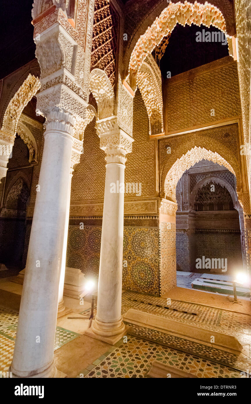 Saadiennes-Gräber in Marrakesch, Marokko. Stockfoto