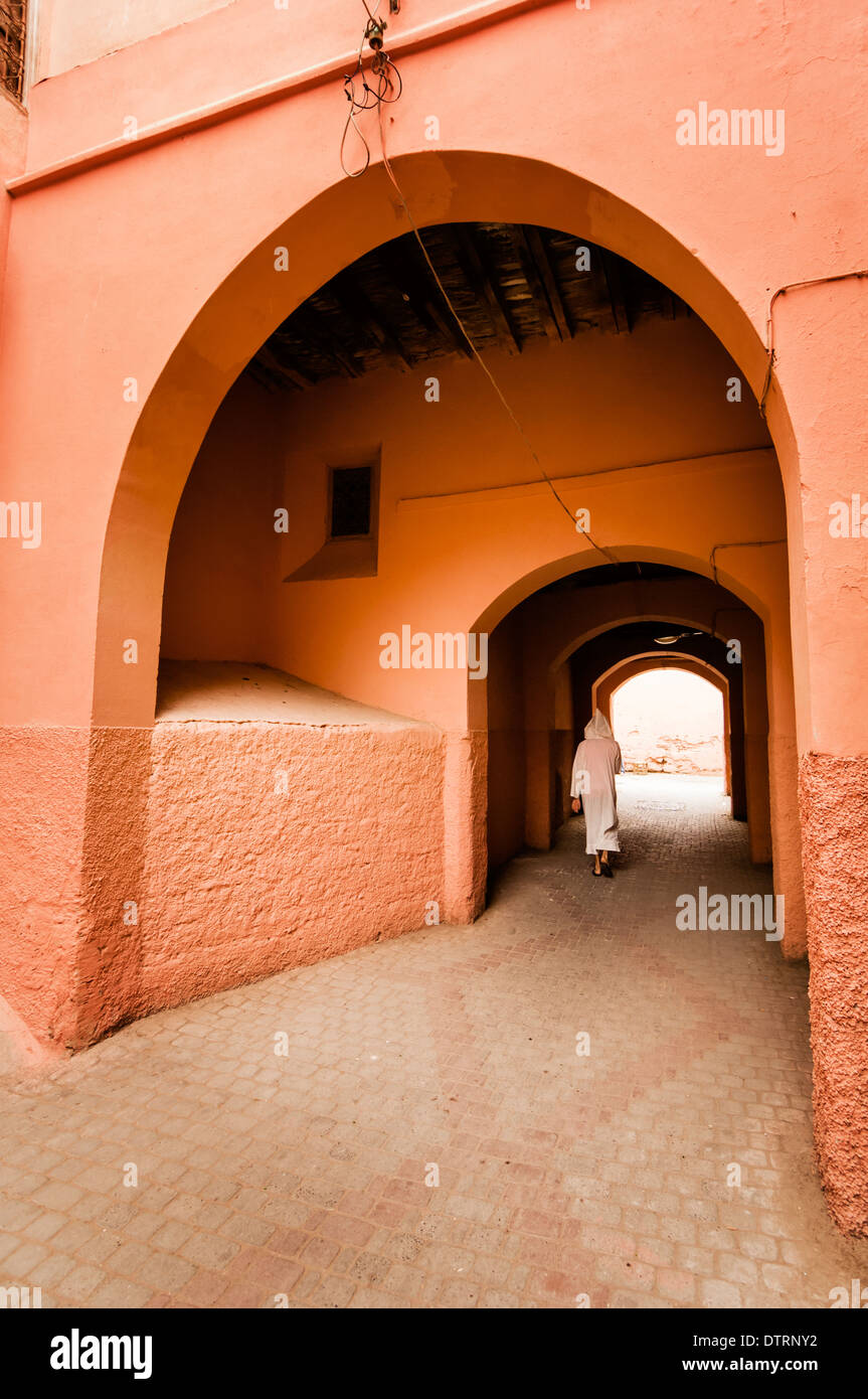 Innerhalb der Medina von Marrakesch, Marokko. Stockfoto